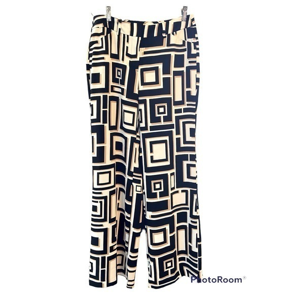 Chico's Pants - Chicos high waisted black, gold tan cool and flowy pants Chico’s‎ size 0 size 4